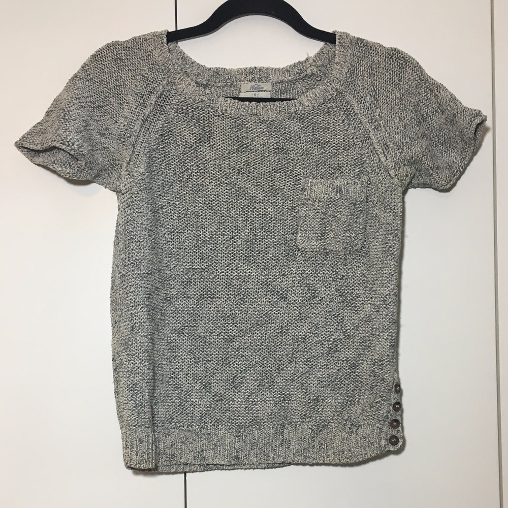 Madewell Wallace Marled Sandbar Sweater w/ Pocket